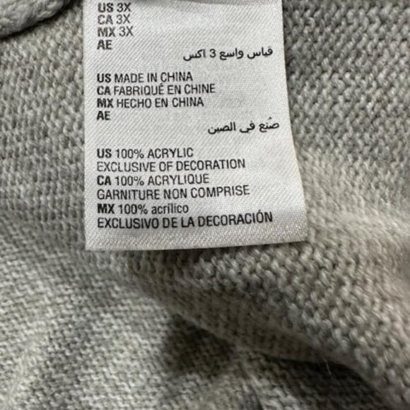 Christmas Cats Holiday Sweater Karen Scott 3X Sparkly Embellished Top - Picture 5 of 10